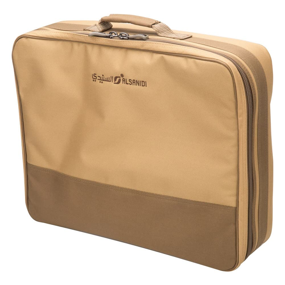 ALSANIDI, Al-Suman tea and coffee bag for trips, Camping bag, Kaki, Size 51*42*14.5Cm