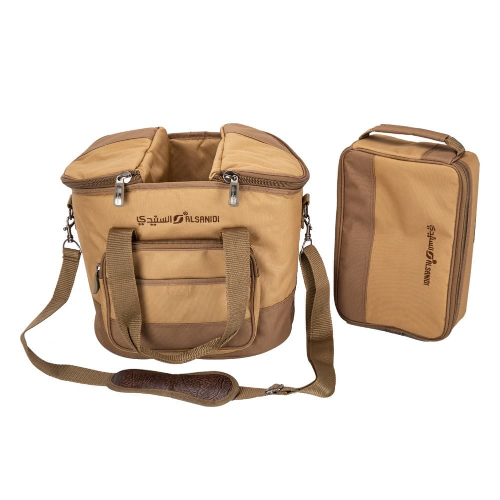 ALSANIDI, AL-Wanasah Thermos bag for Picnics and trips, Camping thermos bag, Kaki, Size 31.5*27*38Cm