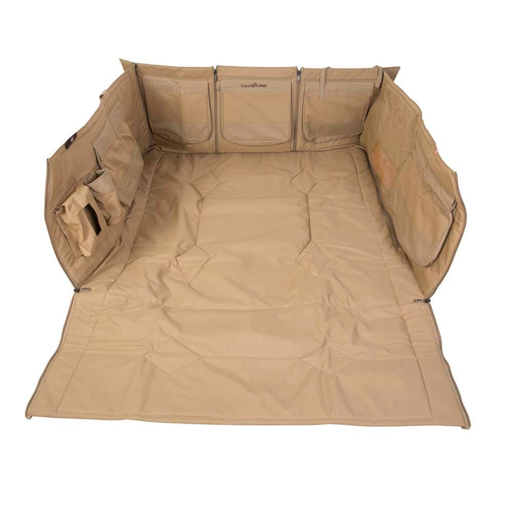 ALSANIDI, Car back trunk Mat For Sequoia after the secone Mattress, Back mat, Sulfur Yellow, Size 130*129*47.5Cm