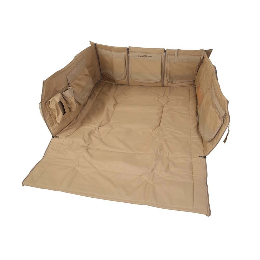 ALSANIDI, Car back trunk Mat For Sequoia after the secone Mattress, Back mat, Sulfur Yellow, Size 130*129*47.5Cm