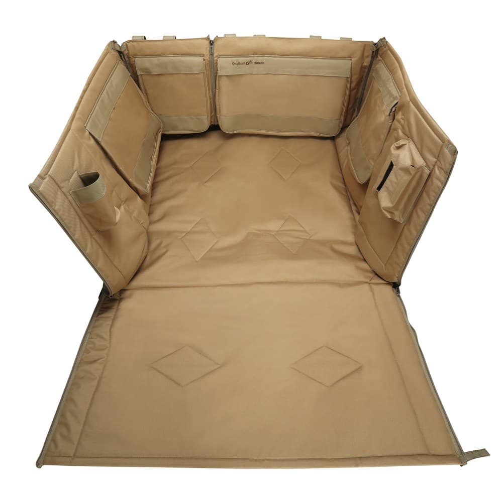 ALSANIDI, Car back trunk mat PVC Lining for Pajero 2010 +, Back mat, Sulfur Yellow, Size 114*120*59Cm