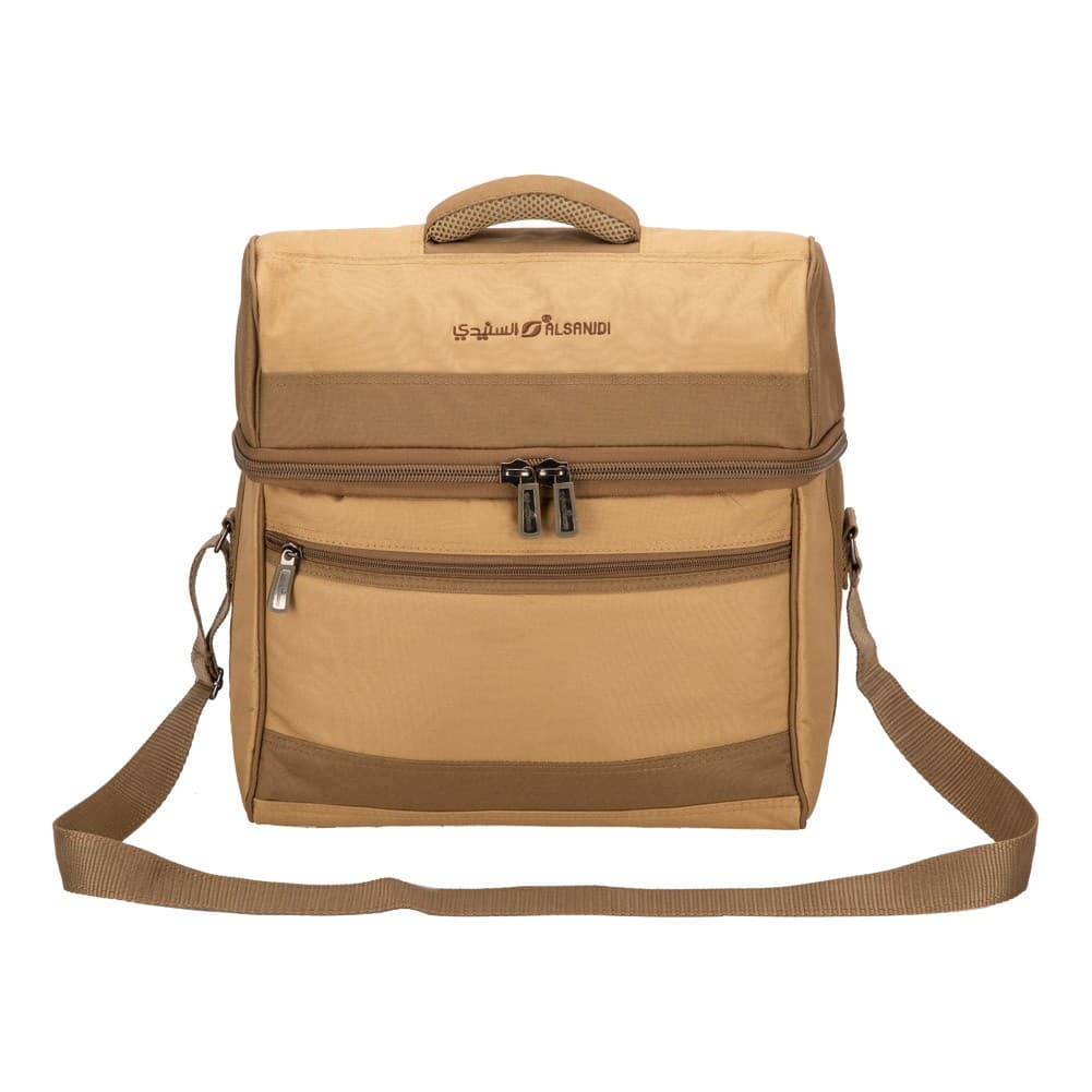 ALSANIDI, Qatar thermos bag for Picnic and trips, Camping thermos bag, Kaki, Size 38*20*39Cm