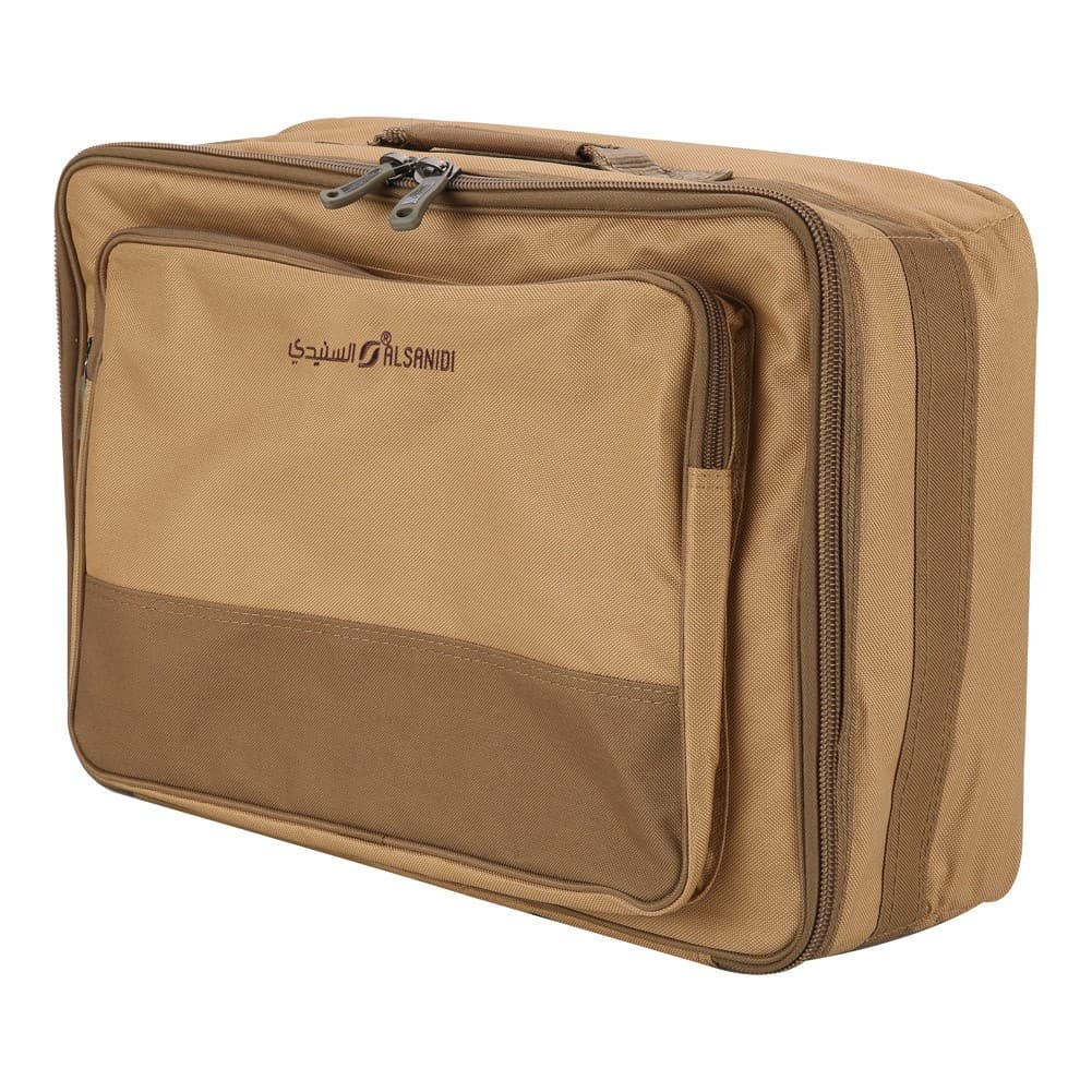 ALSANIDI, Al-Rawda Tea bag for trips, Camping bag, Kaki, Size 46*33*21Cm