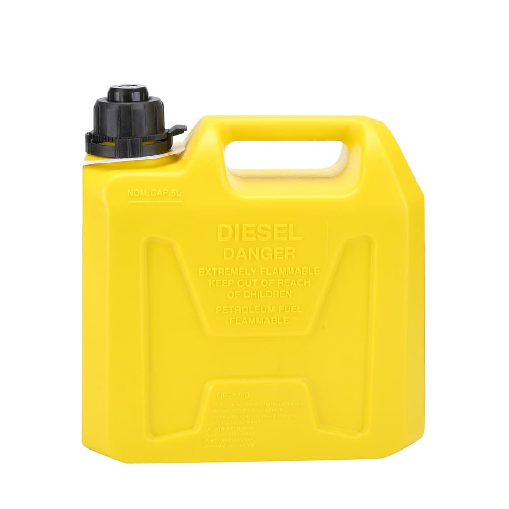 DPT, Thick Fuel and Gasoline Tank,
Portable Plastic Petrol Container, Yellow, capacity 5 L