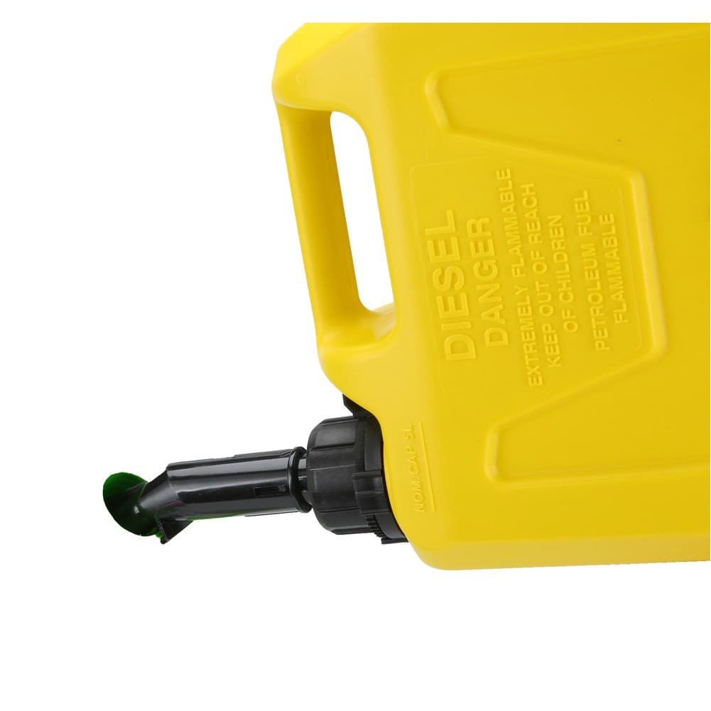 DPT, Thick Fuel and Gasoline Tank,
Portable Plastic Petrol Container, Yellow, capacity 5 L