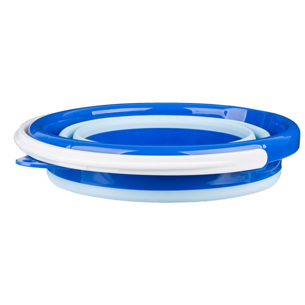 ALSANIDI, Foldable Camping platewashing Bucket, Foldable Polyethylene water bucket, Blue, capacity 5 L