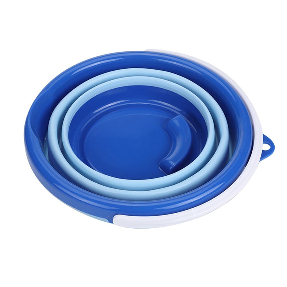ALSANIDI, Foldable Camping platewashing Bucket, Foldable Polyethylene water bucket, Blue, capacity 5 L