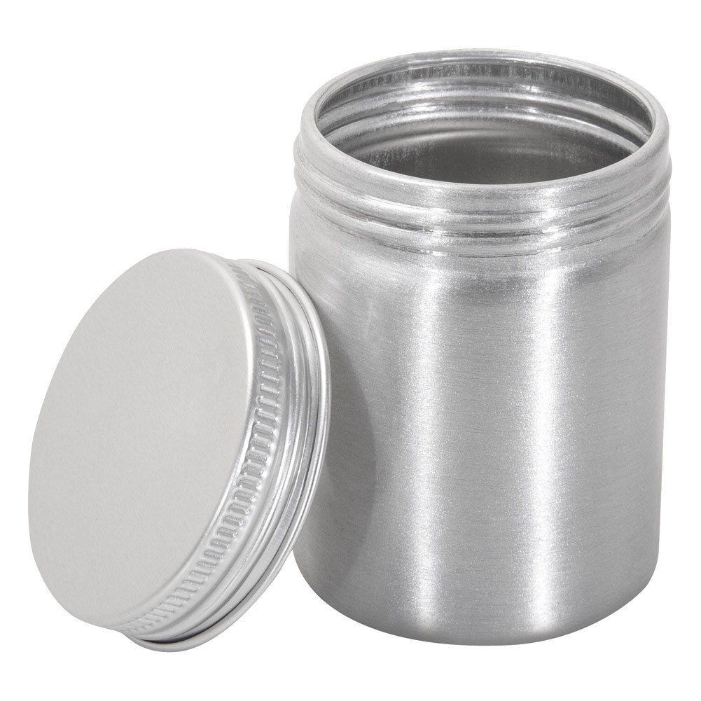ALSANIDI, Aluminum spice box, Tea, coffee and sugar storage for trips, Silver, capacity 150 ml