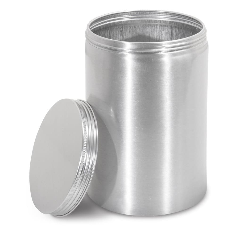 ALSANIDI, Aluminum spice box, Tea, coffee and sugar storage for trips, Silver, capacity 2000 ml