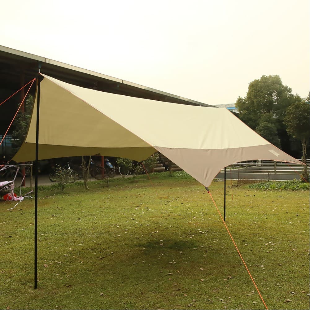 DPT, Road Umbrella, Portable Car Canopy, Sandy, Size4.2*4.4Metre