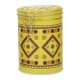 ALSANIDI, Najdi Inscription Steel Spices Storage, Tea, coffee and sugar storage for trips, Yellow, Size 10.7*15.5 Cm