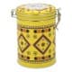 ALSANIDI, Najdi Inscription Steel Spices Storage, Tea, coffee and sugar storage for trips, Yellow, Size 10.7*15.5 Cm