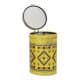 ALSANIDI, Najdi Inscription Steel Spices Storage, Tea, coffee and sugar storage for trips, Yellow, Size 10.7*17.5 Cm