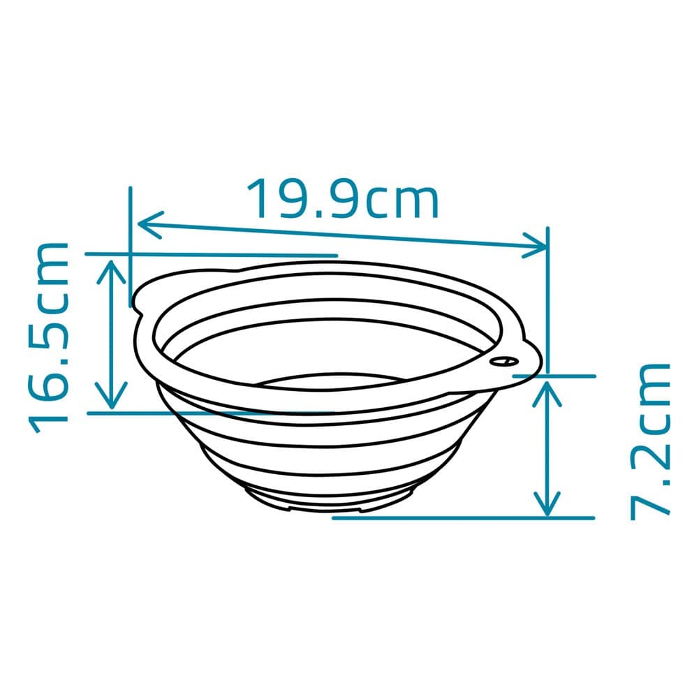 ALSANIDI, Foldable Silicone bowel, Silicone bowel, Brown*Beige, Size 16.5 Cm