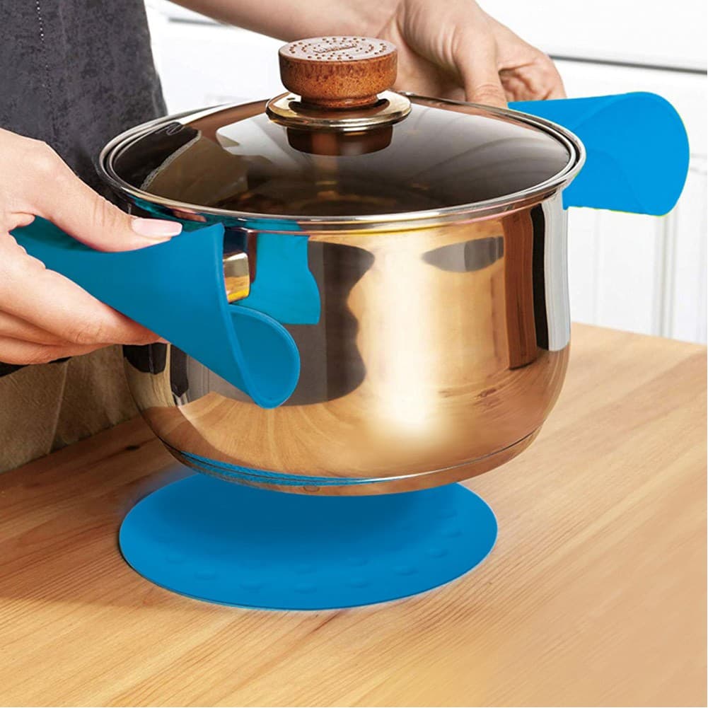 ALSANIDI, Silicone Hot pot holder, Blue, Size 17 Cm