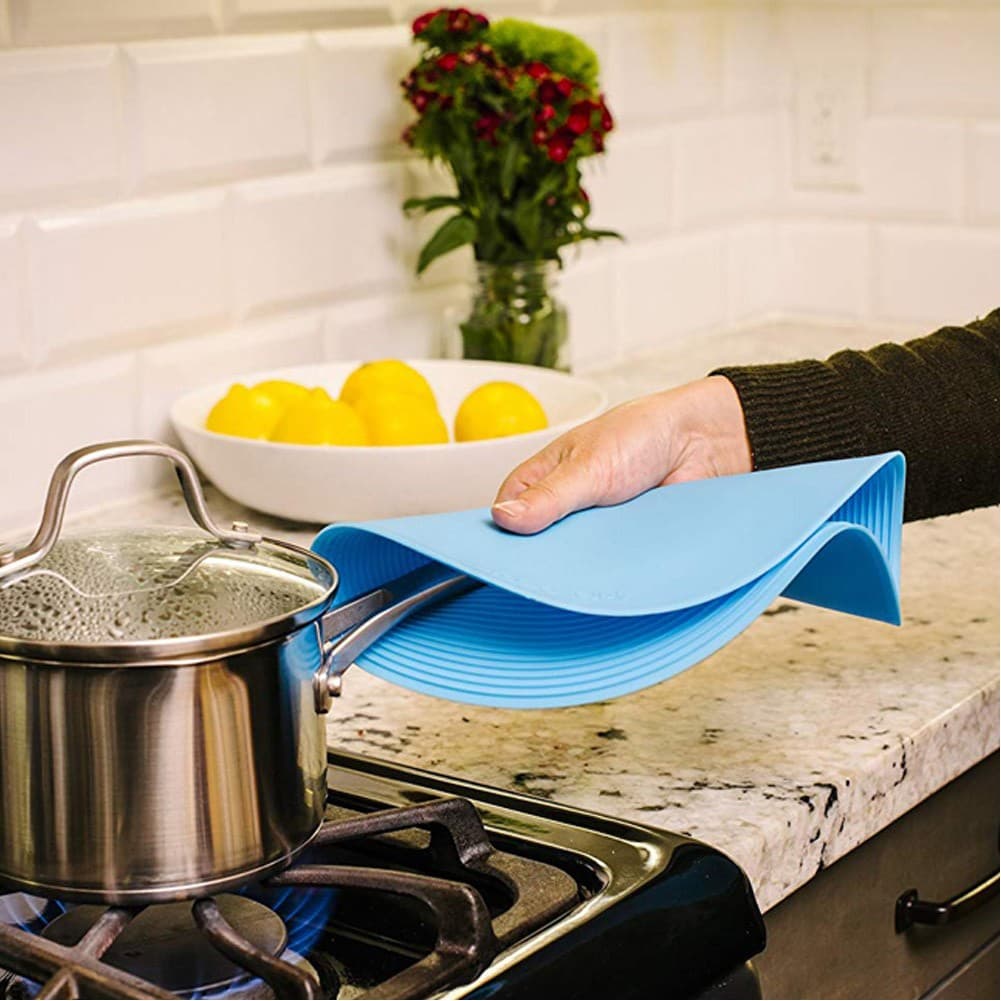 ALSANIDI, Silicone Hot pot holder, Blue, Size 17 Cm