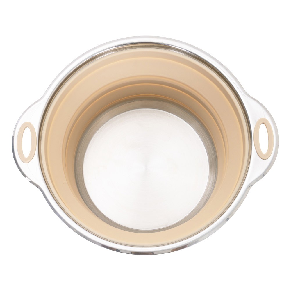 ALSANIDI, Foldable Silicone bowel, Silicone bowel, Beige, Size 22 Cm