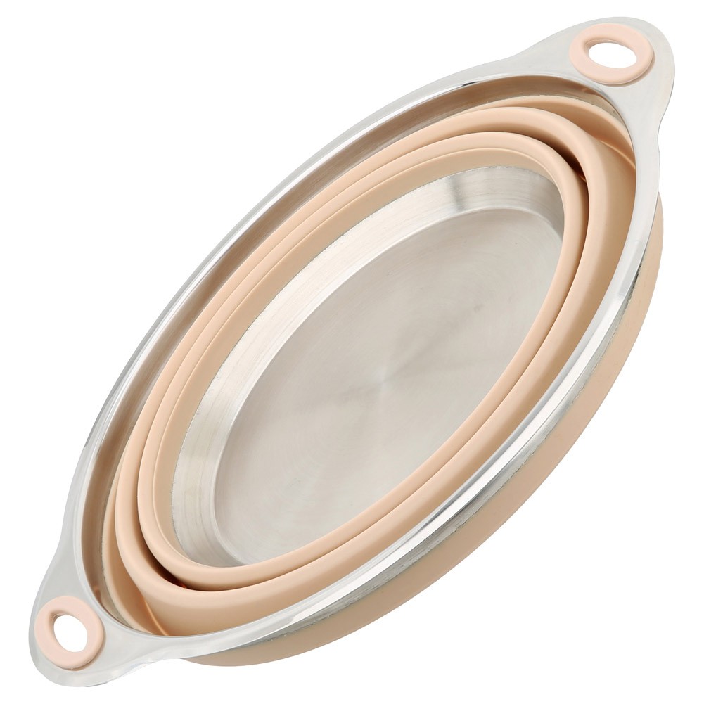 ALSANIDI, Foldable Silicone bowel, Silicone bowel, Beige, Size 22 Cm