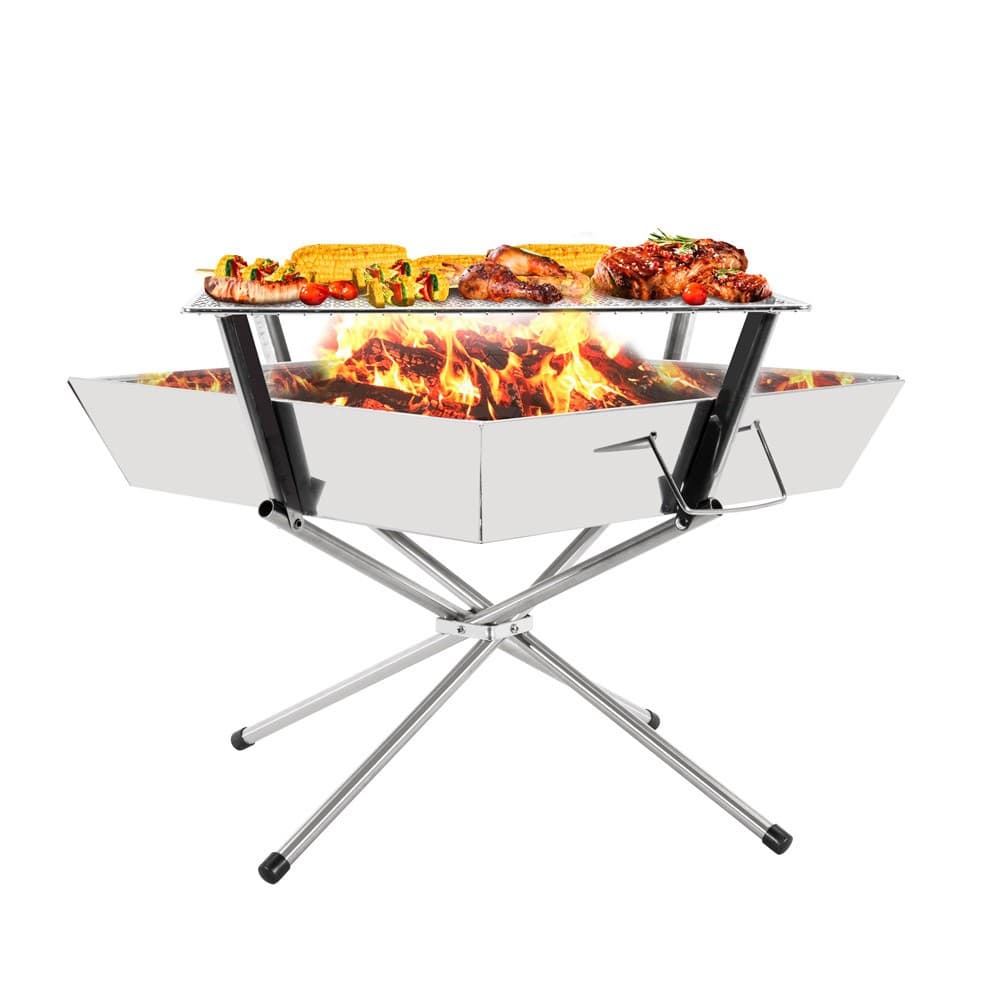 DPT, Trips grill, Portable BBQ stove, Silver, Size 35*36*32 Cm