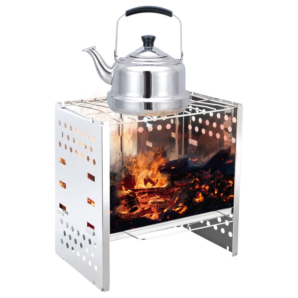 ALSANIDI, Portable BBQ stove, Charcoal BBQ Stove, Silver, Size 18*30*30 Cm