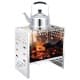 ALSANIDI, Portable BBQ stove, Charcoal BBQ Stove, Silver, Size 18*30*30 Cm