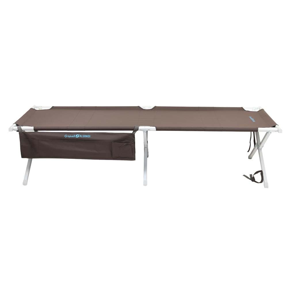 ALSANIDI, Camping Cot, Travel Cot for Camping, Brown, Size 80*210 Cm