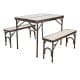 ALSANIDI, Aluminum Adjustable Table, Foldable Table for Outdoor and Home Gardens, Brown, Size 66*90 Cm