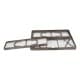 ALSANIDI, Aluminum Adjustable Table, Foldable Table for Outdoor and Home Gardens, Brown, Size 66*90 Cm