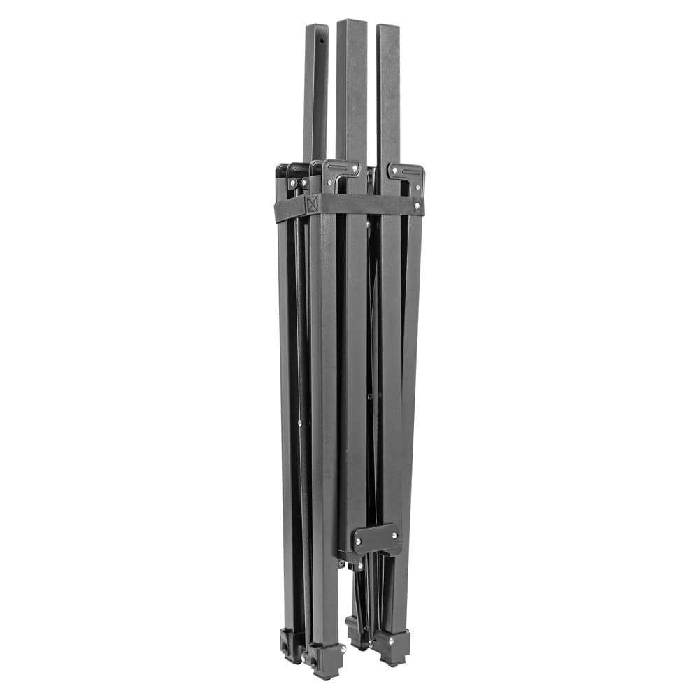 ALSANIDI, Foldable Aluminum Table, Foldable Table for Outdoor and Home Gardens, Black, Size 70.5*70.5*142 Cm