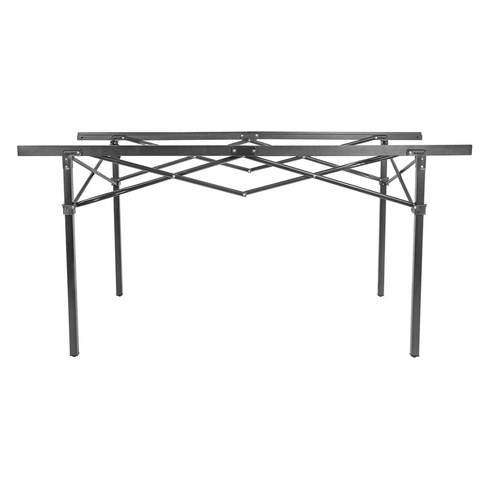 ALSANIDI, Foldable Aluminum Table, Foldable Table for Outdoor and Home Gardens, Black, Size 70.5*70.5*142 Cm