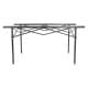 ALSANIDI, Foldable Aluminum Table, Foldable Table for Outdoor and Home Gardens, Black, Size 70.5*70.5*142 Cm