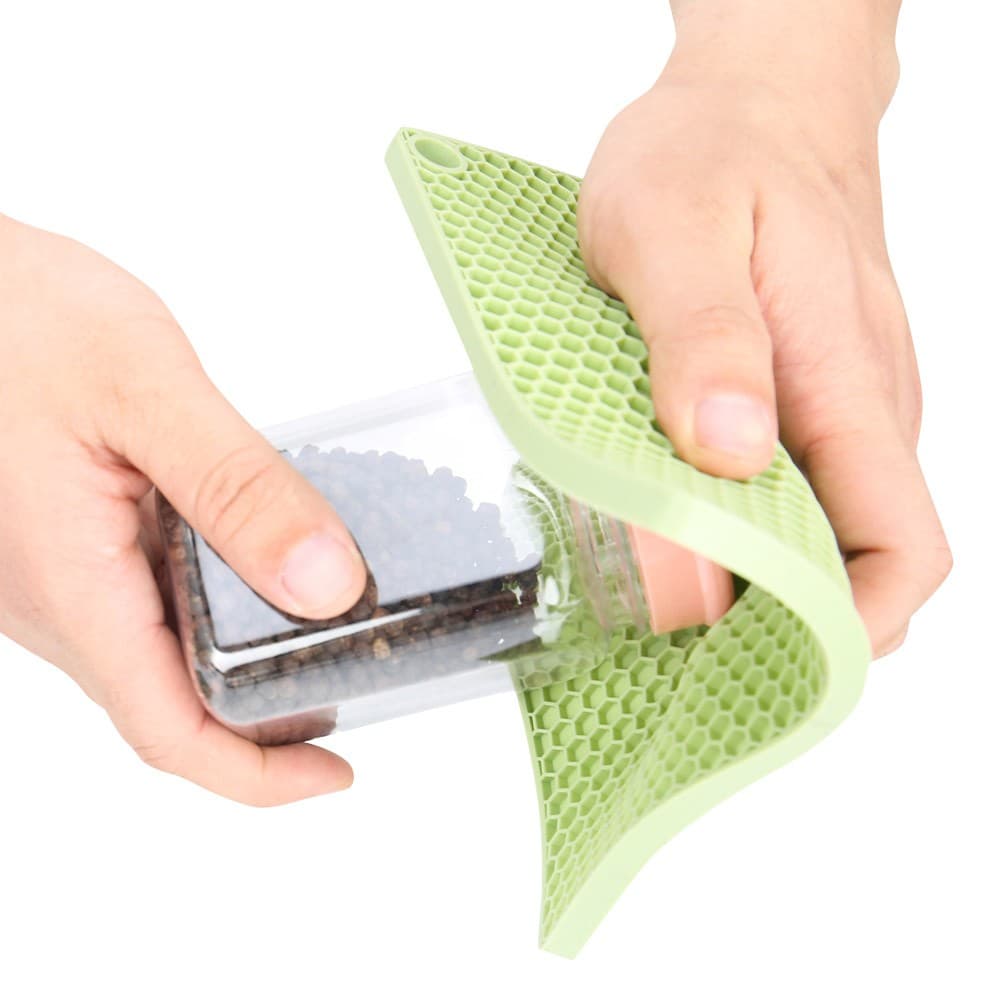 ALSANIDI, Silicone Hot pot holder, Green, Size 17.5*17.5 Cm