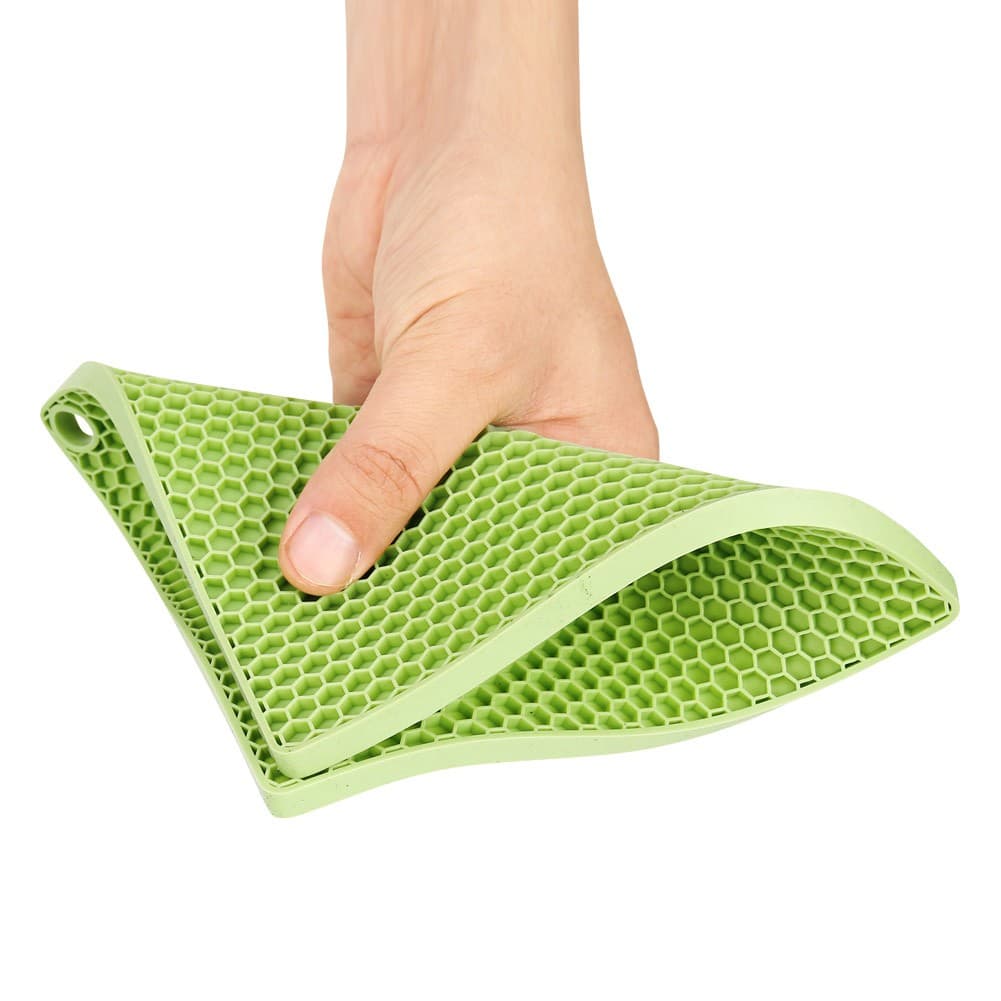 ALSANIDI, Silicone Hot pot holder, Green, Size 17.5*17.5 Cm