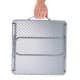 ALSANIDI, Aluminum Dish Drying Rack Table, Foldable Table for Outdoor and Home Gardens, Silver, Size 40*40*26 Cm