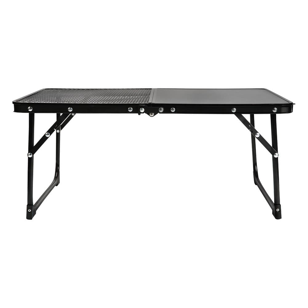 ALSANIDI, Aluminum Dish Drying Rack Table, Foldable Table for Outdoor and Home Gardens, Black, Size 40*60*26 Cm