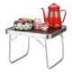 ALSANIDI, Foldable Aluminum Table, Foldable Table for Outdoor and Home Gardens, Brown, Size 40*40*29 Cm