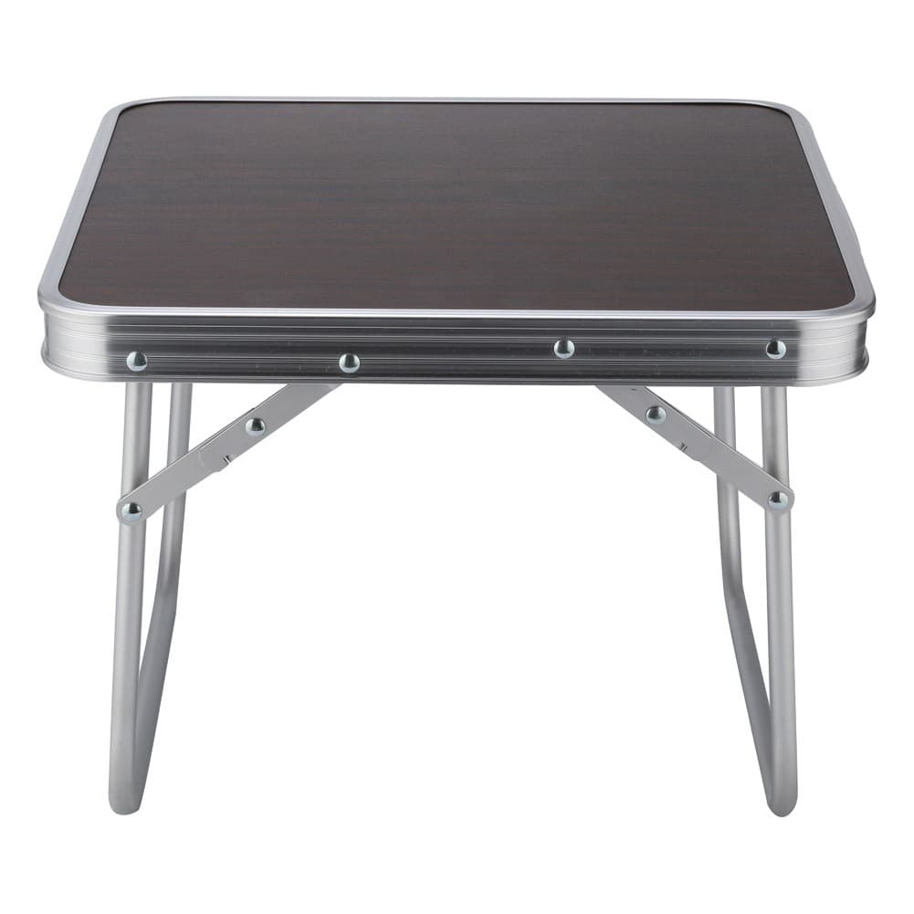 ALSANIDI, Foldable Aluminum Table, Foldable Table for Outdoor and Home Gardens, Brown, Size 40*40*29 Cm