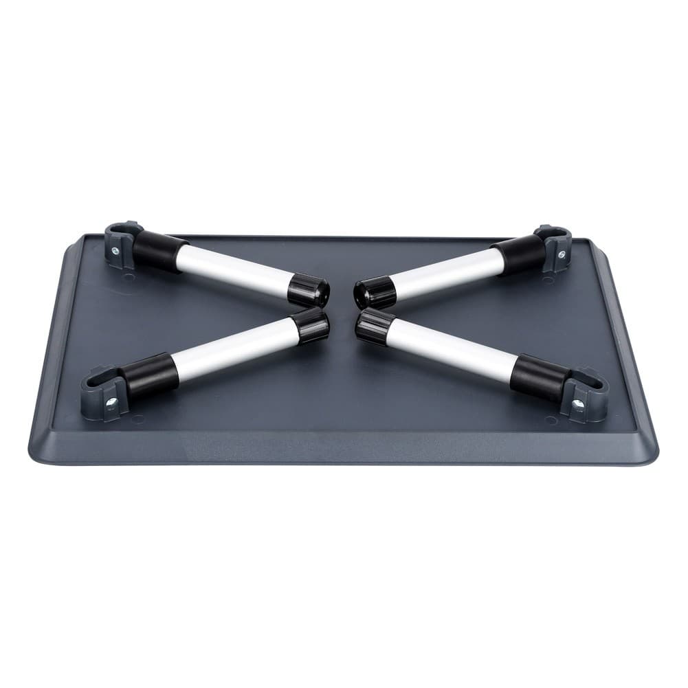 ALSANIDI, Foldable Plastic Camping Table, Foldable Table for Outdoor and Home Gardens, Gray, Size 39.5*24.5*18 Cm