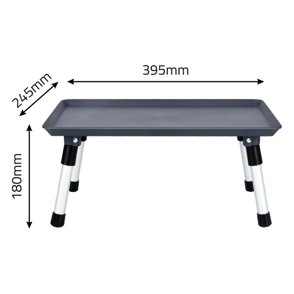 ALSANIDI, Foldable Plastic Camping Table, Foldable Table for Outdoor and Home Gardens, Gray, Size 39.5*24.5*18 Cm