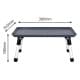 ALSANIDI, Foldable Plastic Camping Table, Foldable Table for Outdoor and Home Gardens, Gray, Size 39.5*24.5*18 Cm