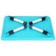 ALSANIDI, Foldable Plastic Camping Table, Foldable Table for Outdoor and Home Gardens, Turquoise, Size 39.5*24.5*18 Cm