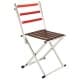 ALSANIDI, Fodable Trips Chair, Garden and Picnic Chair, Silver*Brown, Size 31.5*33*70 Cm