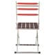 ALSANIDI, Fodable Trips Chair, Garden and Picnic Chair, Silver*Brown, Size 31.5*33*70 Cm