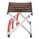 ALSANIDI, Fodable Trips Chair, Garden and Picnic Chair, Silver*Brown, Size 31.5*33*70 Cm