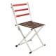 ALSANIDI, Fodable Trips Chair, Garden and Picnic Chair, Silver*Brown, Size 35*35*78 Cm