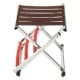 ALSANIDI, Fodable Trips Chair, Garden and Picnic Chair, Silver*Brown, Size 35*35*78 Cm