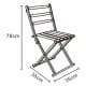 ALSANIDI, Fodable Trips Chair, Garden and Picnic Chair, Silver*Brown, Size 35*35*78 Cm