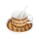 ALSANIDI, Najdi inscription cup, Coffee cup for trips and travel, Beige, capacity 200 ml