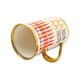 ALSANIDI, Al-Qatt Al-Asiri inscription cup, Coffee cup for trips and travel, White, capacity 330 ml