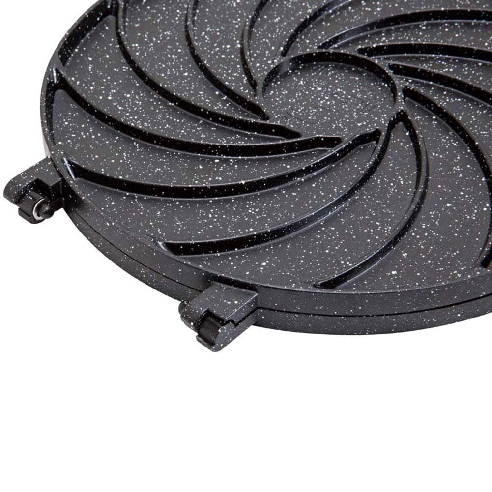 ALSANIDI, Cast Aluminum bakeware, bread saj, Black, Size 25.5 Cm